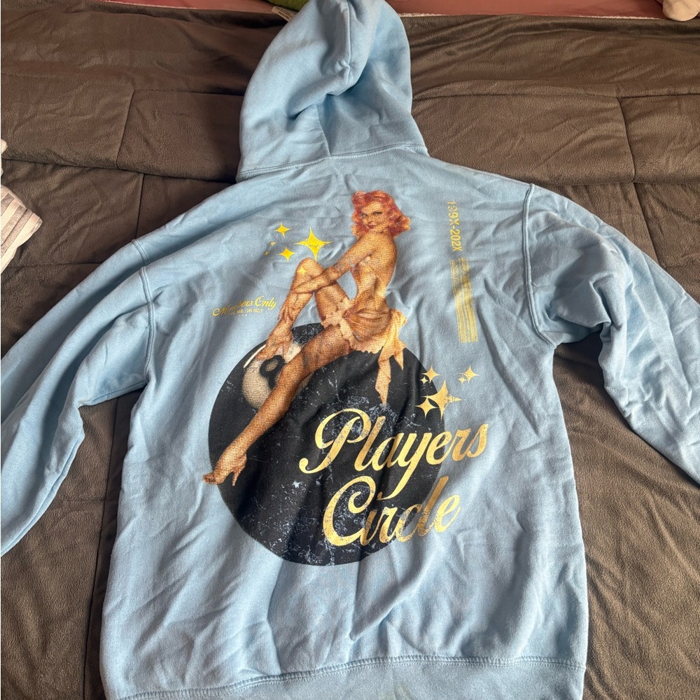 Light Blue Graphic Hoodie